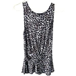 Ambiance Women Animal Print Top Size L